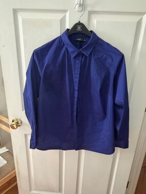 Women’s Royal Blue Button-Up Shirt